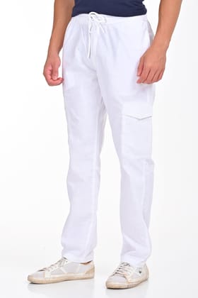 Texture - Cotton Jogger Cargos - White-S-30 / WHITE