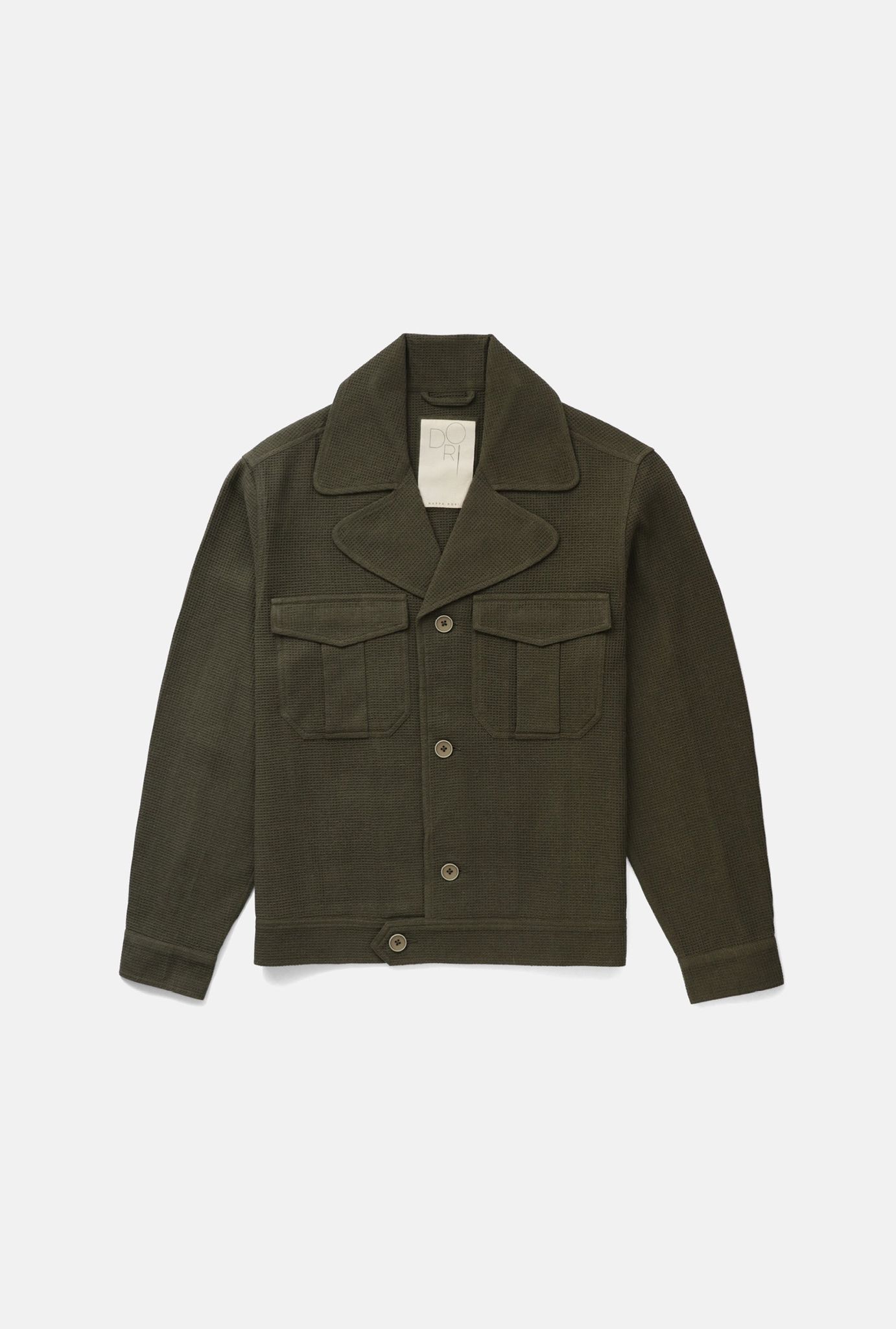 WAFFLE WEAVE JACKET-OLIVE / S