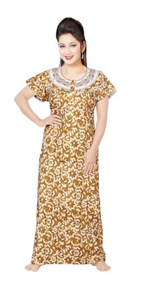 Fabimi Women Cotton Nighty: Comfortable Sleepwear for Curvy Ladies - Soft and Breathable Nightdress