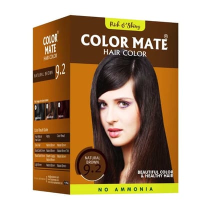 Color Mate Hair Color (150g) | Natural Brown Shade | Ammonia-Free Hair Coloring