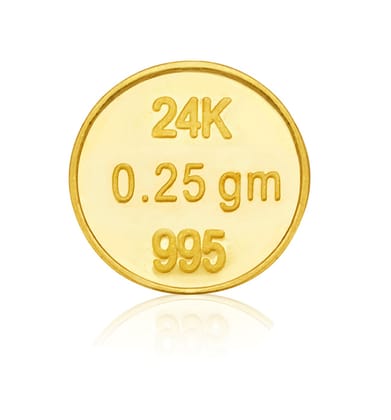 Dvara SmartGold Round Gold Coin (24K) 0.25 Gms