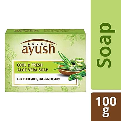 Lever Ayush Cool & Fresh Aloe Vera Soap, 100 g