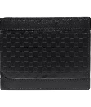 DCENT KRAFT Black Leather Men's Coin Pouch,Two Fold Wallet,RFID Wallet ( Pack of 1 )