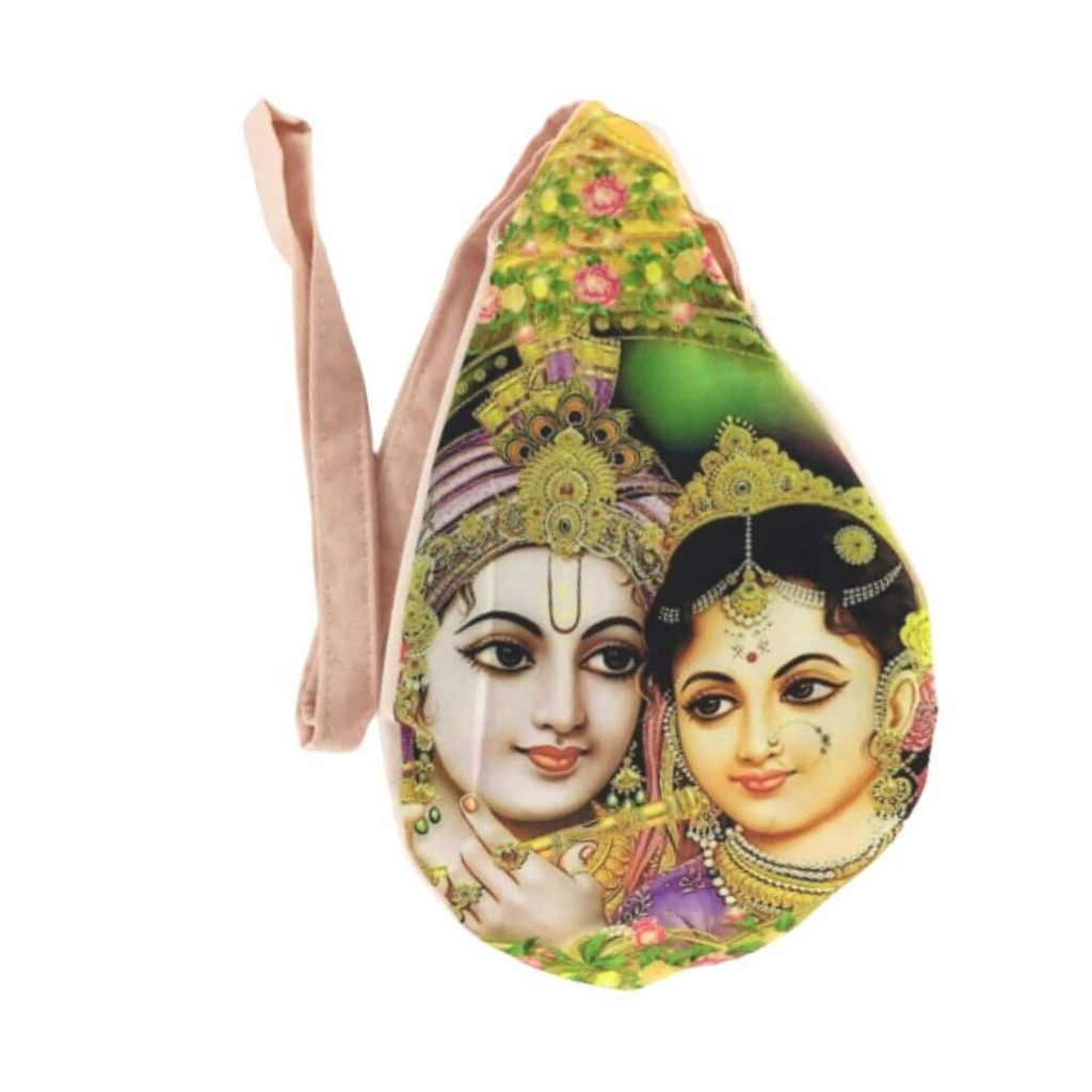MAYAPURI Printed Hare Krishna Chanting Bag/Gomukhi Japa Bag with Zip Pocket (Pack of 1) - Pooja Needs | Buy online on ZillyBuy