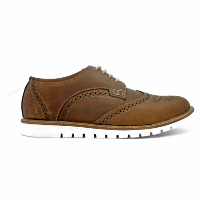 Men's Leather Brogue Shoes: Perfect for Casual & Formal Wear (Brown)(CL02)-6