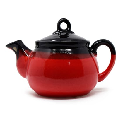 Ceramic Spouted Coffee Tea Brewing Pot or Serving Teapot-Red