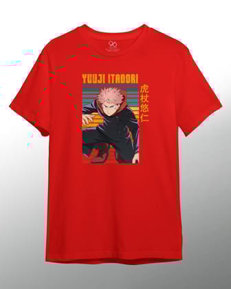 JuJutsu kaisen - Itadori T-Shirt-Small / Red