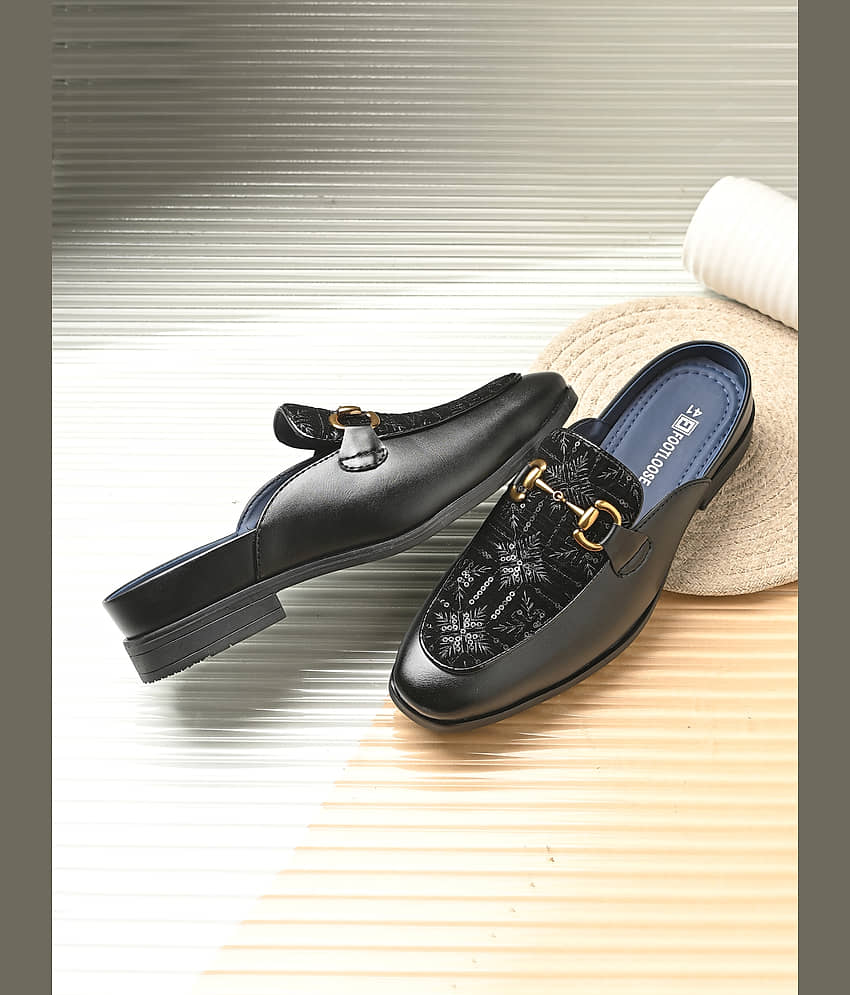 Footloose Black Men's Slip on Shoes