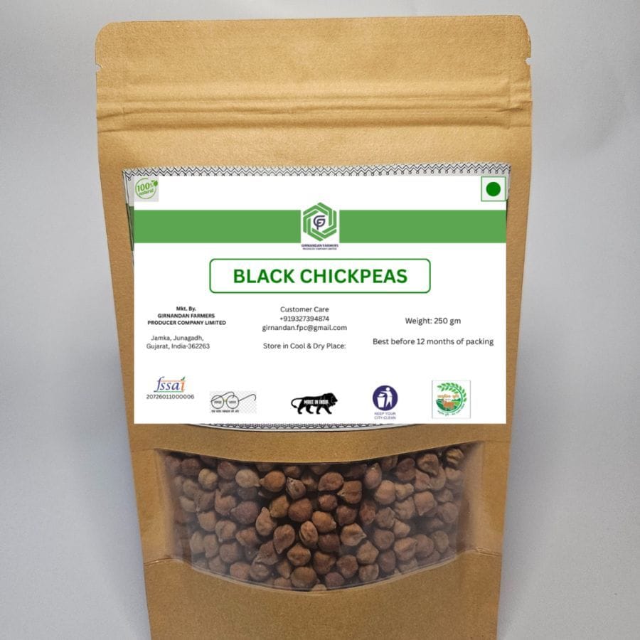 BLACK CHICKPEAS - 250 gm - One pack of chickpeas