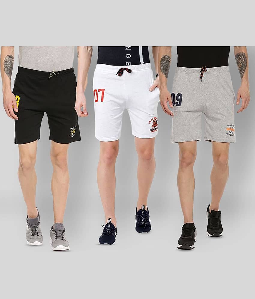 Ardeur - Multi Cotton Blend Men's Shorts ( Pack of 3 )