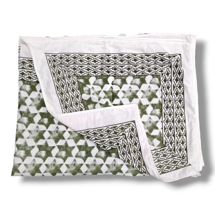 Malmal AC Quilt/Dohar-Starry green -Single Bed-Single 60 x 90 inches
