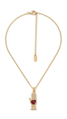 Hand-Crafted Gold-Plated Pendant Necklace, Hypoallergenic, Anti-Tarnish, Gift Gold Plated Chain with Locket for Women, Waterproof - Anti-Tarnish, Skin Friendly, Lightweight - Gift for Wife, Girlfriend, Friend, Sister (Pave Heart)