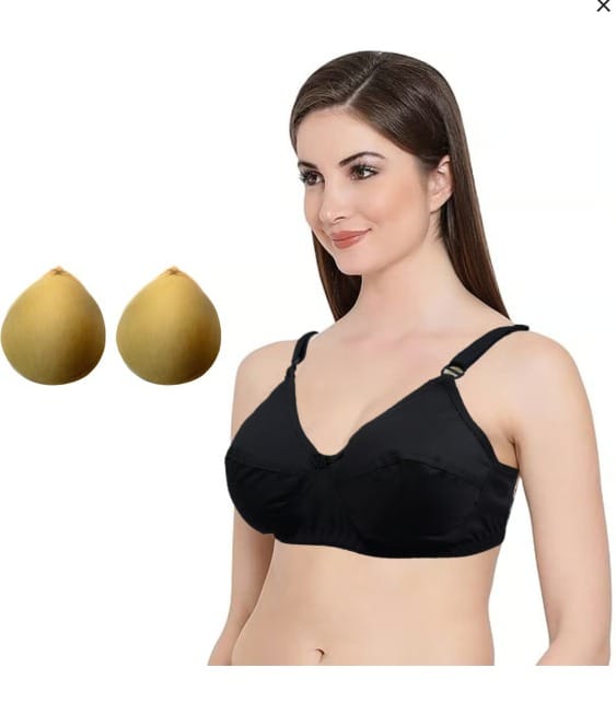 Mastectomy Cancer Pocket Embroidery Cotton Bra With Two Inserts