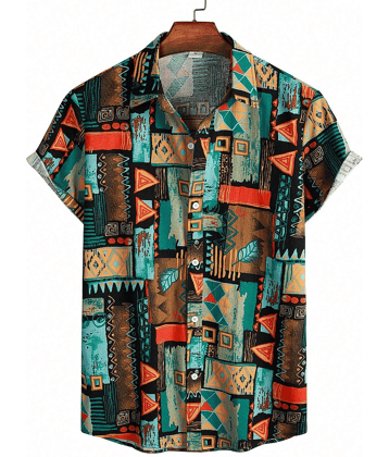 AAPSKA Poly Cotton Regular Fit Printed Half Sleeves Men's Casual Shirt - Multi ( Pack of 1 )