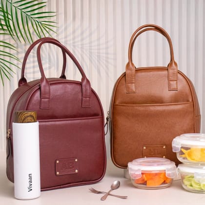 PERSONALISED TIFFIN BAG - TAN-Tan