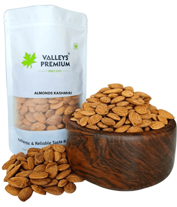 Valleys Premium Kashmiri Almond Kernels Oily and Sweet 400 Grams (BADAM) Almonds