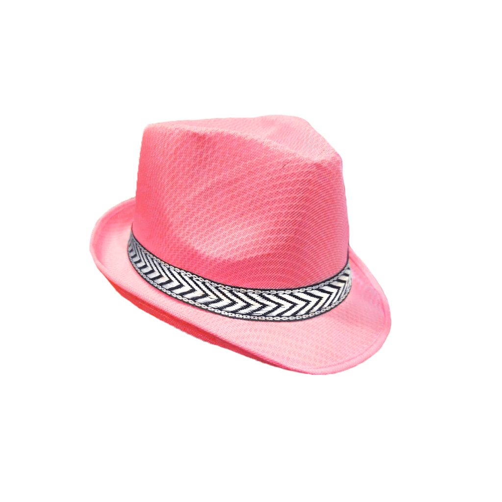Fedora Hat Neon Pink