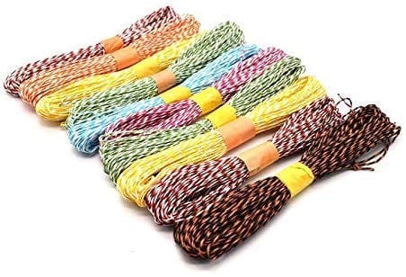 Nawani Shaded Paper Rope Threads for Various Art and Craft Projects and Decoration (15 metre, Set of 6)