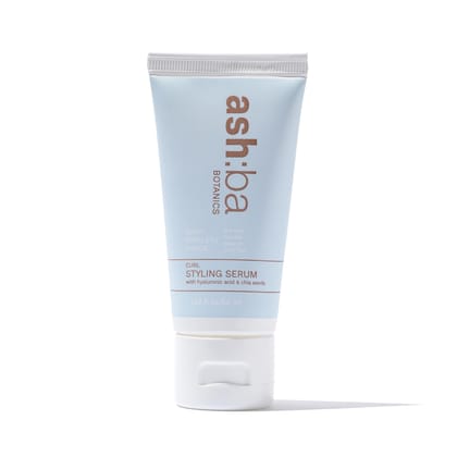 Ashba Botanics Curl Styling Serum Gel With Hyaluronic Acid | Provides Intense Hydration, Frizz Control, Bouncy & Shiny Hair | Lightweight, Non Sticky Hair Gel for Curly Hair, For Men & Women - 50ml Ashba Botanics Curl Styling Serum Gel With Hyaluronic Ac