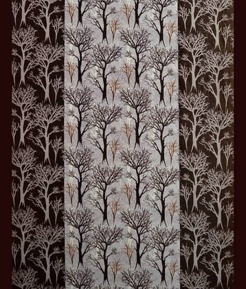 N2C Home Nature Semi-Transparent Eyelet Curtain 7 ft ( Pack of 2 ) - Brown