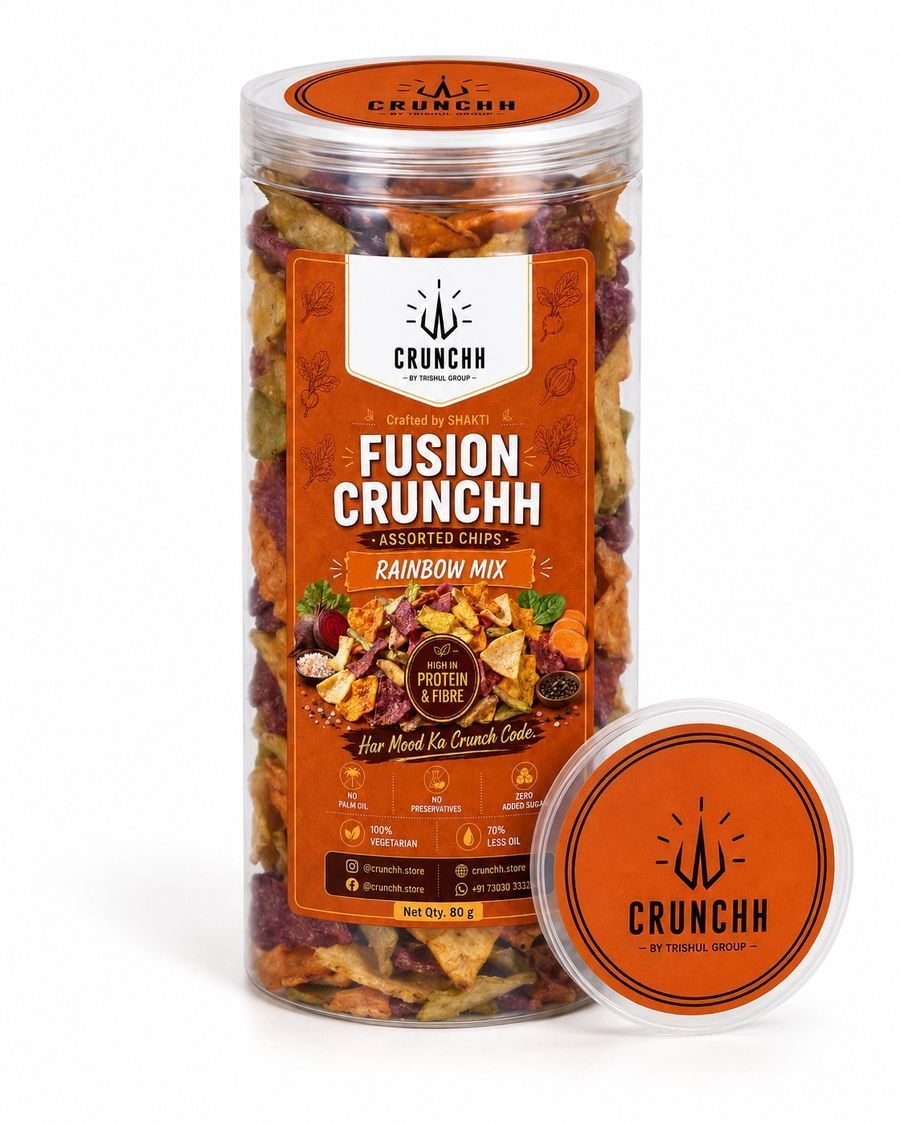 FUSION CRUNCH ASSORTED CHIPS - 80 gm - One plastic jar