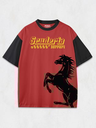 Scuderia Ferrari Multicolor Oversized T-Shirt-Red / S