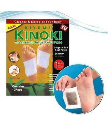 Vaishnavi Kinoki Cleansing Detox Foot Patches 10 Adhesive Pads Kit Natural Unwanted Toxins Remover (Free Size)
