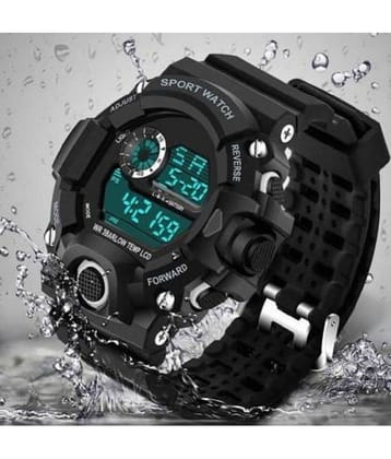 Renaissance Traders - Black PU Digital Men's Watch