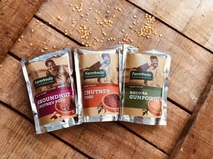 Farmveda Chutney Podis and Andhra Gunpowder (100g each) Combo
