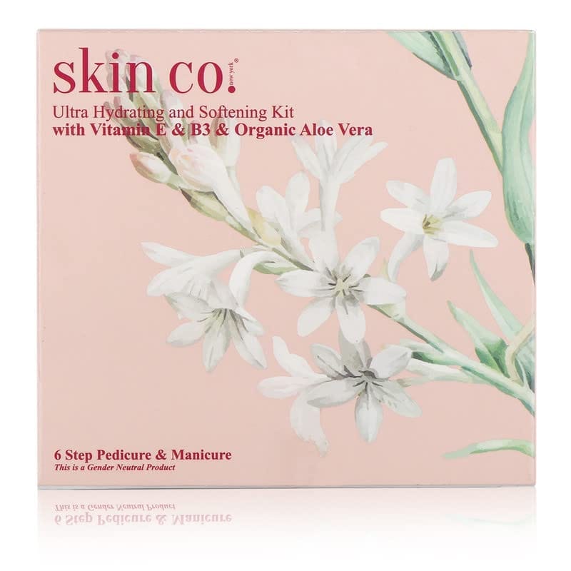 Skin Co Ultra Hydrating and Softning Pedicure Manicure for Women with Vitamin E & B3, Aloe vera | Hand & Foot Home Care Spa Kit | All Skin Types, 50g+10ml