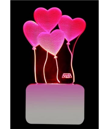 SUPER AJANTA Multicolor Night Lamp ( Pack of 1 )