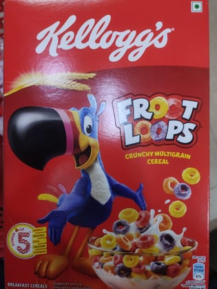 Kelloggs froot loops crunchy Multigrain cereal