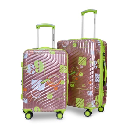 AMERICAN TRAVELLER Urban Kingdom Trolley Bag Set of 3 | Durable Polycarbonate Hard Shell | TSA-Type Lock | 360 degree Disc Spinner Wheels | Expandable Suitcase for Travel (2, Rose Gold)