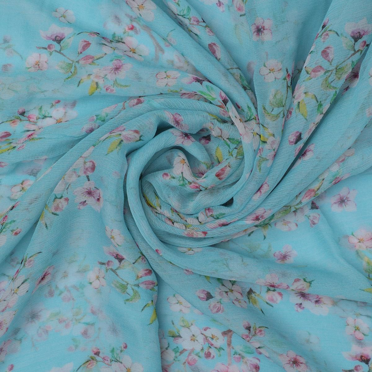 Beautiful Rama Floral Vine Digital Printed Fabric