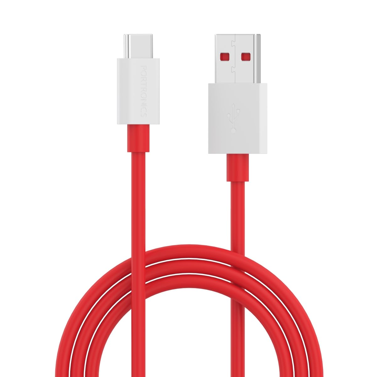 Portronics Konnect Dash Pro 65W USB to Type C Charging Cable (Red)