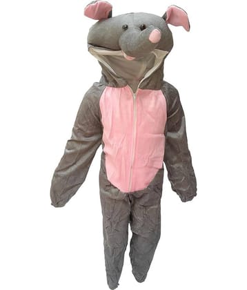 Kaku Fancy Dresses Elephant Wild Animal Costume For Kids - Grey, 5 - 6 Years | Animal Fancy Dress For Boys & Girls