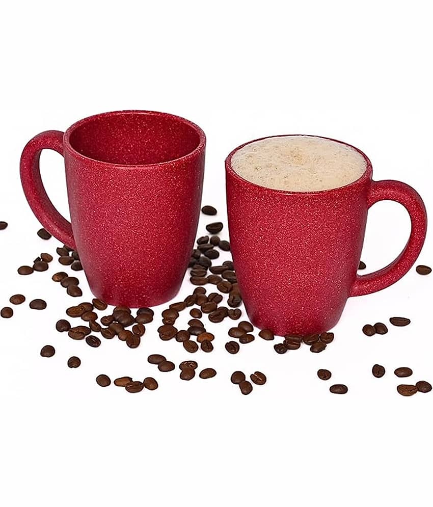 iview kitchenware Coffee/Tea/Milk/Chai Plastic Coffee Mug 300 mL ( Pack of 6 )