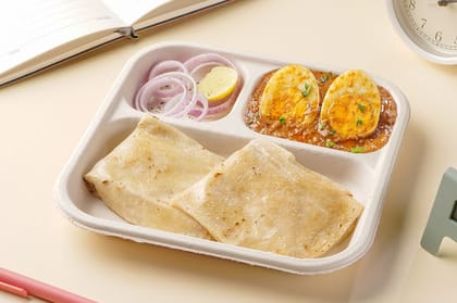 Mughlai Egg Curry With Rumali Roti Lunchbox