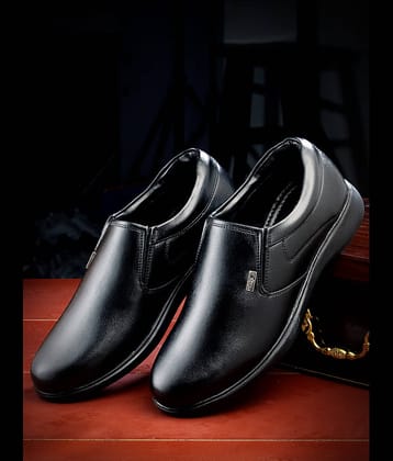 Action Black Men's Slip On Formal Shoes
