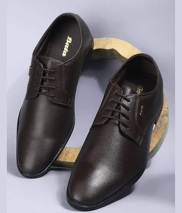 Bata Brown Men's Derby Formal Shoes