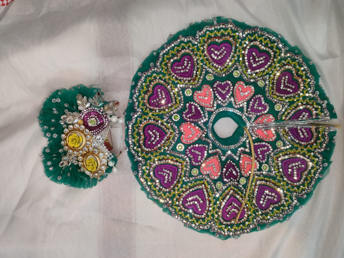 Heavy designer poshak for Ladoo gopal size 12 "