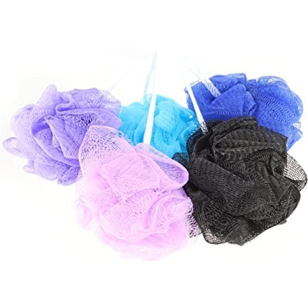 Elecsera Bath Shower Sponge Loofah, Mesh Pouf Shower Ball, Mesh Bath and Shower Sponge(Color may Vary) Set of 5 - Body Care - Loofah and Other Tools | Buy online on ZillyBuy