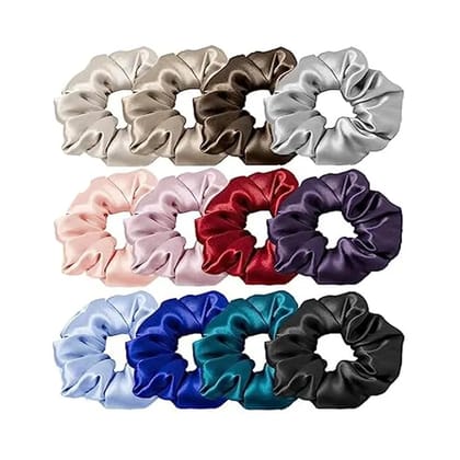 Multi.Silk [6 Pieces- Thin Scrunches]