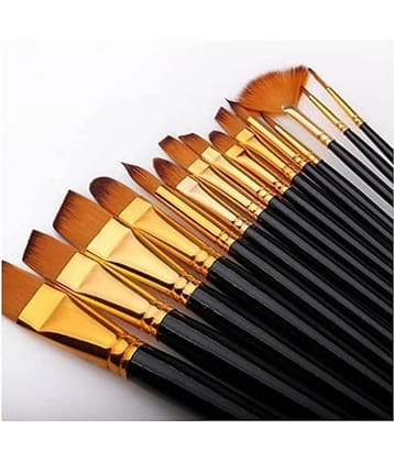 Eclet Craft Painting Brushes Set of 12 Professional Round Pointed Tip Nylon Hair Artist Acrylic Paint Brush for Acrylic/Watercolor/Oil Painting.17