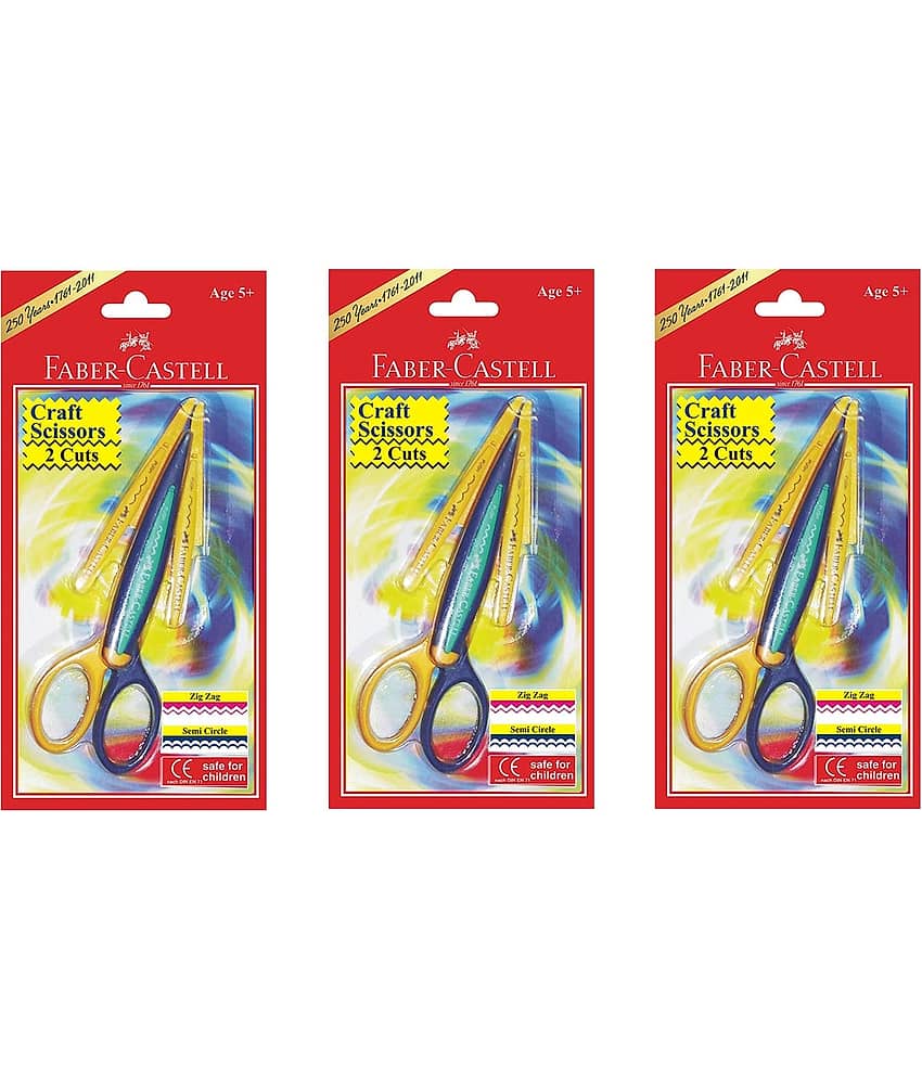 FABER-CASTELL CRAFT SCISSORS 2 CUT PACK OF 4