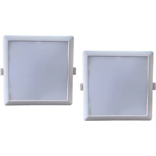 18 Watt LED Square False Ceiling PC (Poly carbonate) Panel Light (Pack of 2)