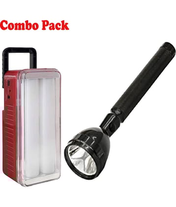 Stylopunk 2W Flashlight Torch TE26 Emergency Light - Pack of 2
