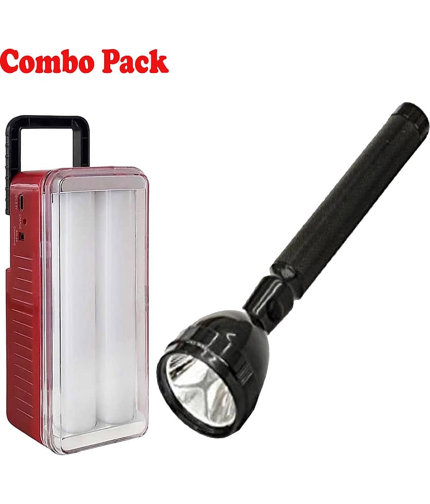 Stylopunk 2W Flashlight Torch TE26 Emergency Light - Pack of 2
