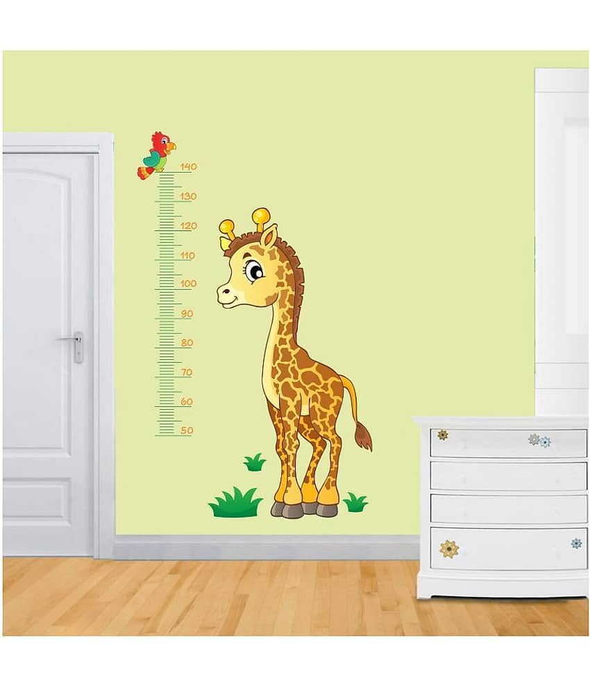 Asmi Collection Kids Height Measurement with Giraffe Wall Sticker ( 140 x 70 cms )