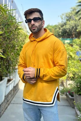 Yellow Oversized A-line Sweatshirt - L